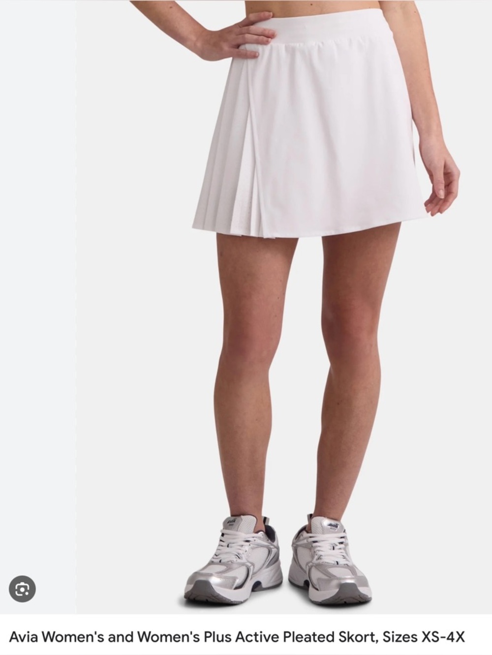 Avia Women's Active Pleated Skort - White medium